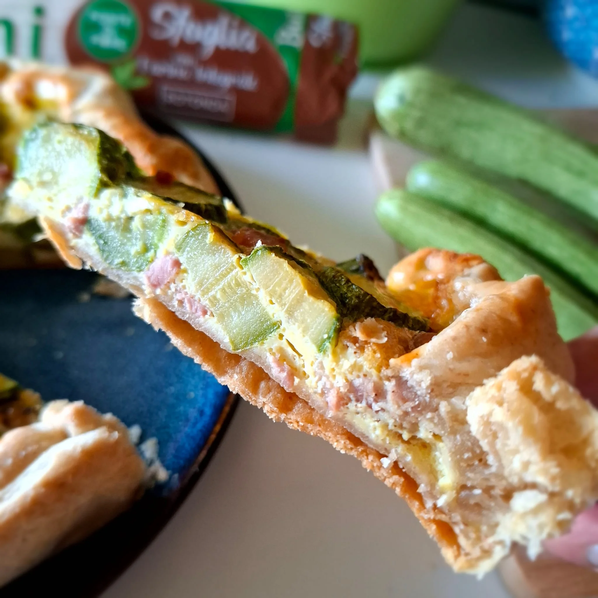 Torta salata zucchine e speck